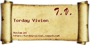 Torday Vivien névjegykártya